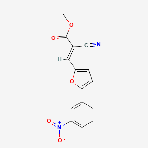 molecular formula C15H10N2O5 B15075009 Methyl 2-cyano-3-(5-(3-nitrophenyl)-2-furyl)-2-propenoate CAS No. 853347-75-8