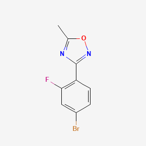 molecular formula C9H6BrFN2O B1507503 3-(4-Bromo-2-fluorophenyl)-5-methyl-1,2,4-oxadiazole CAS No. 749927-78-4