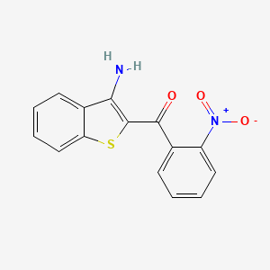 molecular formula C15H10N2O3S B15075037 (3-Amino-1-benzothien-2-YL)(2-nitrophenyl)methanone CAS No. 310462-61-4