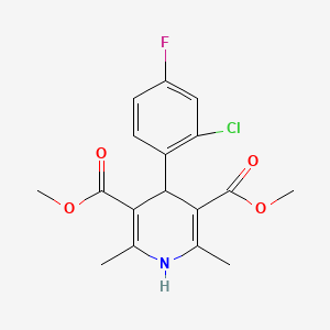 Dimethyl 4-(2-chloro-4-fluorophenyl)-2,6-dimethyl-1,4-dihydro-3,5-pyridinedicarboxylate