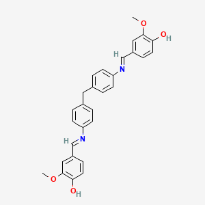 molecular formula C29H26N2O4 B15075084 4,4'-Methylenebis(N-(4-hydroxy-3-methoxybenzylidene)aniline) CAS No. 67727-63-3