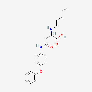 molecular formula C21H26N2O4 B15075089 4-Oxo-2-(pentylamino)-4-(4-phenoxyanilino)butanoic acid 