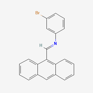 N-[(E)-9-anthrylmethylidene]-3-bromoaniline