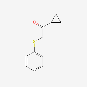 molecular formula C11H12OS B15075118 1-Cyclopropyl-2-(phenylthio)ethan-1-one 