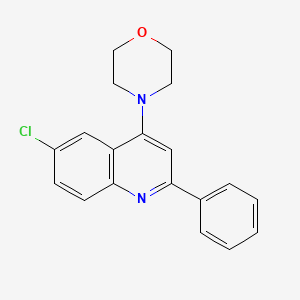 molecular formula C19H17ClN2O B15075123 6-Chloro-4-(4-morpholinyl)-2-phenylquinoline CAS No. 853310-77-7