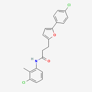 N-(3-Chloro-2-methylphenyl)-3-(5-(4-chlorophenyl)furan-2-yl)propanamide