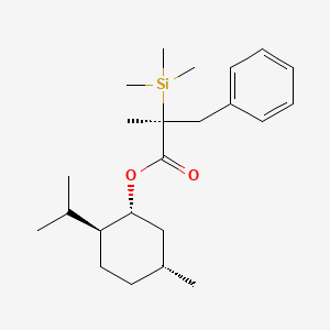 molecular formula C23H38O2Si B15075147 (1R,2S,5R)-2-Isopropyl-5-methylcyclohexyl (2S)-2-methyl-3-phenyl-2-(trimethylsilyl)propanoate CAS No. 112297-84-4