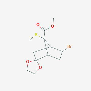 Methyl 5-bromo-7-(methylthio)spiro[bicyclo[2.2.1]heptane-2,2'-[1,3]dioxolane]-7-carboxylate