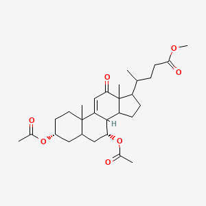 Methyl 3alpha,7alpha-diacetoxy-12-keto-delta9(11)-cholenate