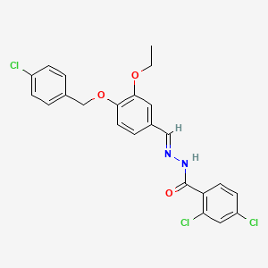 2,4-dichloro-N'-[(E)-{4-[(4-chlorobenzyl)oxy]-3-ethoxyphenyl}methylidene]benzohydrazide