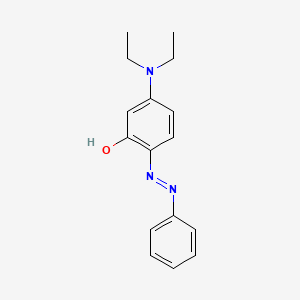 molecular formula C16H19N3O B15075204 Phenol, 5-diethylamino-2-phenylazo- CAS No. 127621-67-4