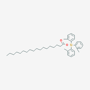 molecular formula C39H56O2Si B15075216 Tri(O-tolyl)silyl stearate 