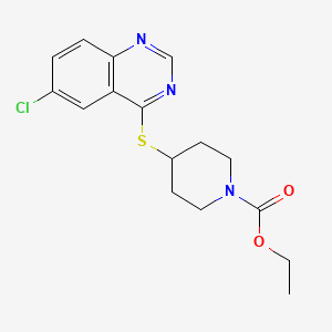 Ethyl 4-((6-chloro-4-quinazolinyl)thio)-1-piperidinecarboxylate