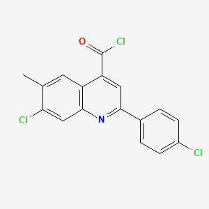 7-Chloro-2-(4-chlorophenyl)-6-methylquinoline-4-carbonyl chloride