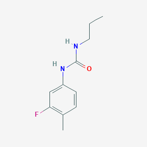 molecular formula C11H15FN2O B15075301 N-(3-fluoro-4-methylphenyl)-N'-propylurea CAS No. 198879-89-9