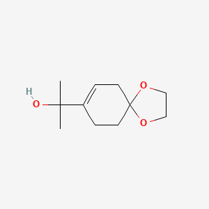 molecular formula C11H18O3 B15075312 2-(1,4-Dioxaspiro[4.5]dec-7-EN-8-YL)-2-propanol CAS No. 61597-40-8