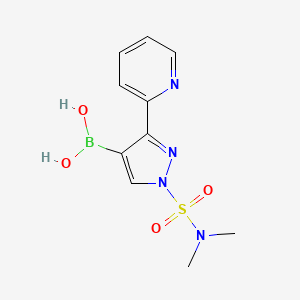 molecular formula C10H13BN4O4S B1507533 (1-(N,N-Dimethylsulfamoyl)-3-(pyridin-2-yl)-1H-pyrazol-4-yl)boronic acid CAS No. 746668-81-5