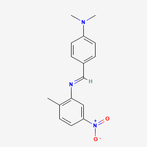 molecular formula C16H17N3O2 B15075415 Toluene, 2-(4-dimethylaminobenzylidenamino)-4-nitro- 