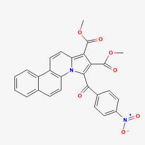 molecular formula C27H18N2O7 B15075417 Dimethyl 3-(4-nitrobenzoyl)benzo[f]pyrrolo[1,2-a]quinoline-1,2-dicarboxylate CAS No. 70654-07-8