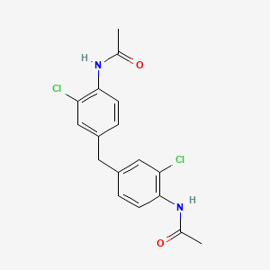 molecular formula C17H16Cl2N2O2 B15075429 Acetamide, N,N'-(methylenebis(2-chloro-4,1-phenylene))bis- CAS No. 91575-29-0