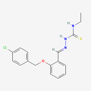 molecular formula C17H18ClN3OS B15075522 2-((4-Chlorobenzyl)oxy)benzaldehyde N-ethylthiosemicarbazone CAS No. 302562-44-3