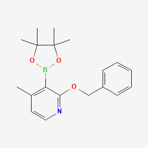 molecular formula C19H24BNO3 B1507560 2-(Benzyloxy)-4-methyl-3-(4,4,5,5-tetramethyl-1,3,2-dioxaborolan-2-yl)pyridine 