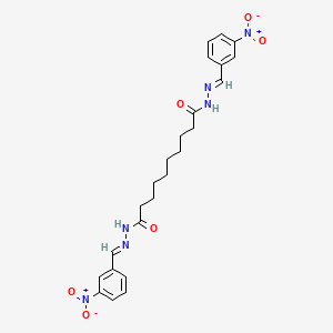 N'~1~,N'~10~-bis[(E)-(3-nitrophenyl)methylidene]decanedihydrazide