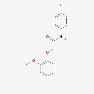 N-(4-fluorophenyl)-2-(2-methoxy-4-methylphenoxy)acetamide