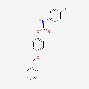 Carbamic acid, (4-fluorophenyl)-, 4-(phenylmethoxy)phenyl ester