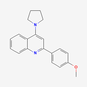 2-(4-Methoxyphenyl)-4-(1-pyrrolidinyl)quinoline