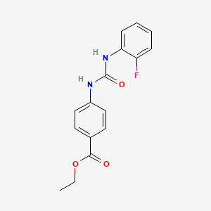 molecular formula C16H15FN2O3 B15075800 Ethyl 4-{[(2-fluorophenyl)carbamoyl]amino}benzoate 