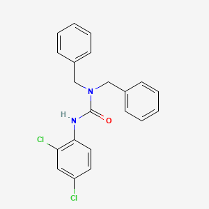 molecular formula C21H18Cl2N2O B15075806 1,1-Dibenzyl-3-(2,4-dichlorophenyl)urea CAS No. 86764-48-9