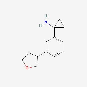 molecular formula C13H17NO B1507582 Cyclopropanamine, 1-[3-(tetrahydro-3-furanyl)phenyl]- 