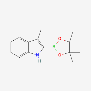 molecular formula C15H20BNO2 B1507590 3-甲基-2-(4,4,5,5-四甲基-1,3,2-二氧杂环戊硼烷-2-基)-1H-吲哚 CAS No. 1072812-35-1