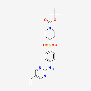 tert-Butyl 4-((4-((5-vinylpyrimidin-2-yl)amino)phenyl)sulfonyl)piperidine-1-carboxylate