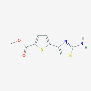 molecular formula C9H8N2O2S2 B1507595 Methyl 5-(2-aminothiazol-4-yl)thiophene-2-carboxylate CAS No. 960511-21-1