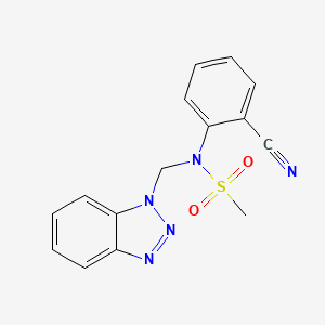 N-(1H-1,2,3-benzotriazol-1-ylmethyl)-N-(2-cyanophenyl)methanesulfonamide