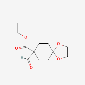 molecular formula C12H18O5 B1507615 Ethyl 8-formyl-1,4-dioxaspiro[4.5]decane-8-carboxylate CAS No. 1006686-08-3