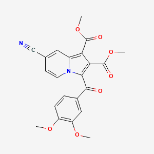 Dimethyl 7-cyano-3-(3,4-dimethoxybenzoyl)-1,2-indolizinedicarboxylate