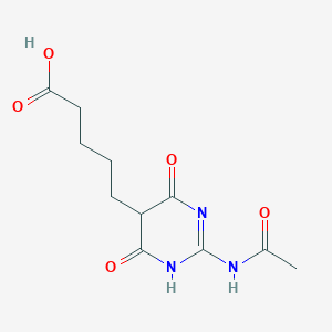 5-(2-Acetamido-4,6-dioxo-1,4,5,6-tetrahydropyrimidin-5-yl)pentanoic acid