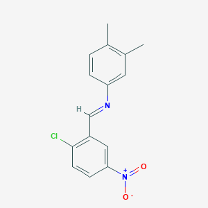 N-[(E)-(2-chloro-5-nitrophenyl)methylidene]-3,4-dimethylaniline