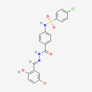 N-(4-((2-(5-Bromo-2-hydroxybenzylidene)hydrazino)carbonyl)phenyl)-4-chlorobenzenesulfonamide