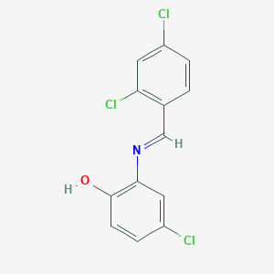 4-Chloro-2-(2,4-dichlorobenzylideneamino)phenol