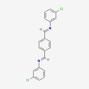 molecular formula C20H14Cl2N2 B15076423 N-(3-chlorophenyl)-1-[4-[(3-chlorophenyl)iminomethyl]phenyl]methanimine CAS No. 58869-55-9