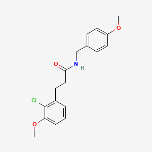 3-(2-Chloro-3-methoxyphenyl)-N-(4-methoxybenzyl)propanamide