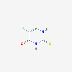 molecular formula C4H3ClN2OS B15076813 4(1H)-Pyrimidinone, 5-chloro-2,3-dihydro-2-thioxo- CAS No. 113138-11-7