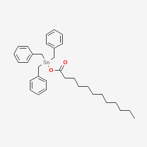 Tribenzyl(dodecanoyloxy)stannane