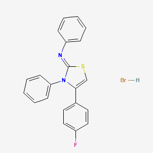 molecular formula C21H16BrFN2S B15076927 (4-(4-F-PH)-3-PH-3H-Thiazol-2-ylidene)-PH-amine, hydrobromide 