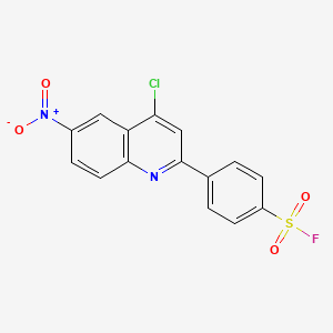 4-(4-Chloro-6-nitroquinolin-2-yl)benzene-1-sulfonyl fluoride