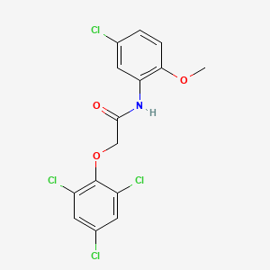 molecular formula C15H11Cl4NO3 B15077001 N-(5-chloro-2-methoxyphenyl)-2-(2,4,6-trichlorophenoxy)acetamide CAS No. 853316-24-2